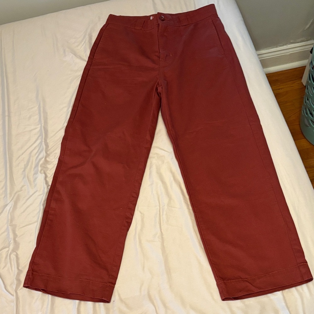 Urban Outfitters Men's Brick Red Straight Chinos